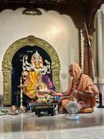 Jalabhisheka and Arati by HH Swamiji on Vardhanti Divasa of Shri Devi Durga Parameshwari Sannidhih at Karla (4 March 2025)